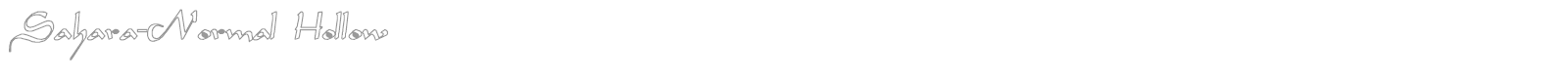 Sahara-Normal font preview